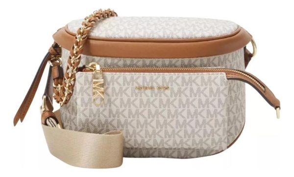 standard_resolution-109.jpg Banano/riñonera Michael Kors Modelo Slater Mediano Color Vainilla Diseño De La Tela Monograma
