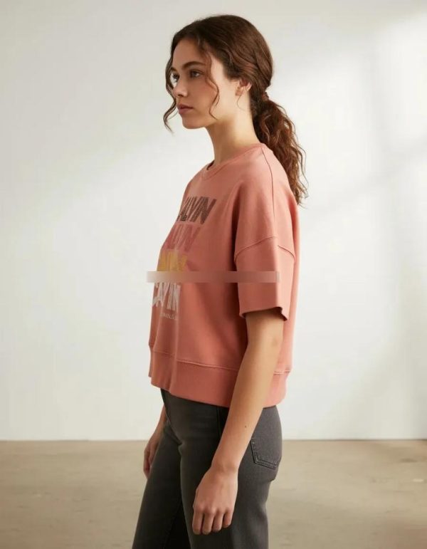 standard_resolution-139.jpg Polerón Manga Corta Calvin Klein De Mujer M Terracota Lisa