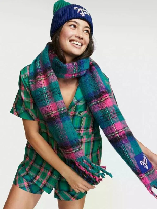 Gorro Bicolor Victoria's Secret Mujer Verde Estándar