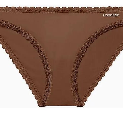 Calzón Tipo Bikini Calvin Klein Marrón Liso Xl