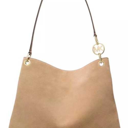 Cartera Tote Michael Kors Modelo Christina Original Beige Lisa Dorados