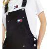 Jardinera Tommy Hilfiger Para Mujer, Estilo Overol Negro Lisa S
