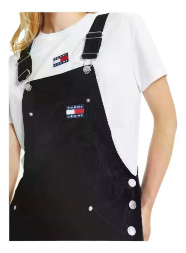 Jardinera Tommy Hilfiger Para Mujer, Estilo Overol Negro Lisa S