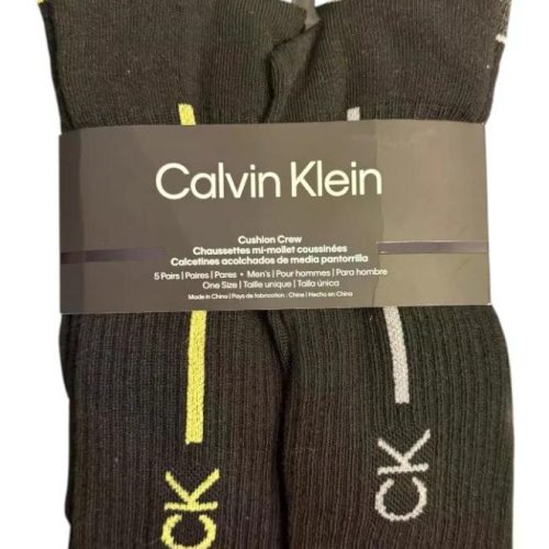 Pack X 5 Calcetas Calvin Klein Hombre Negro Color Liso 40 - 46