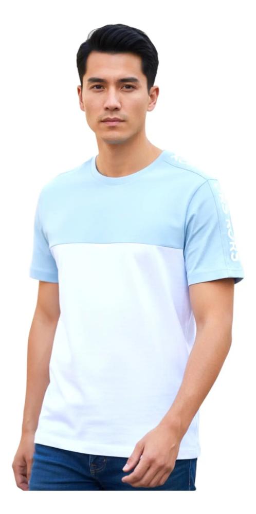 Polera De Hombre Marca Michael Kors Logo Brazo Celeste Mk Brazos M Lisa