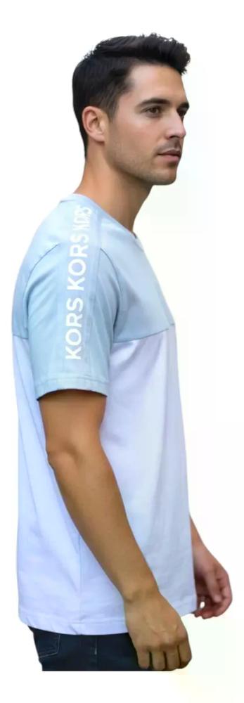 Polera De Hombre Marca Michael Kors Logo Brazo Celeste Mk Brazos M Lisa