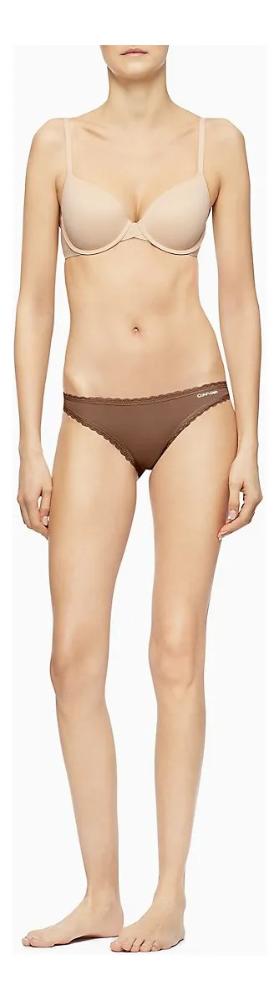 Calzón Tipo Bikini Calvin Klein Marrón Liso Xl