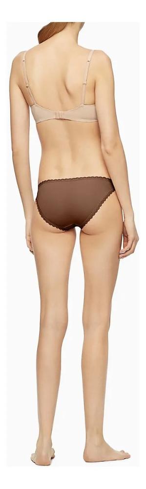 Calzón Tipo Bikini Calvin Klein Marrón Liso Xl
