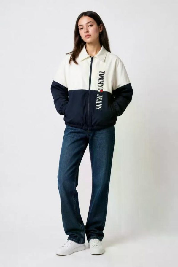 Chaqueta De Mujer Oversize Tommy Hilfiger Original Blanco Xs