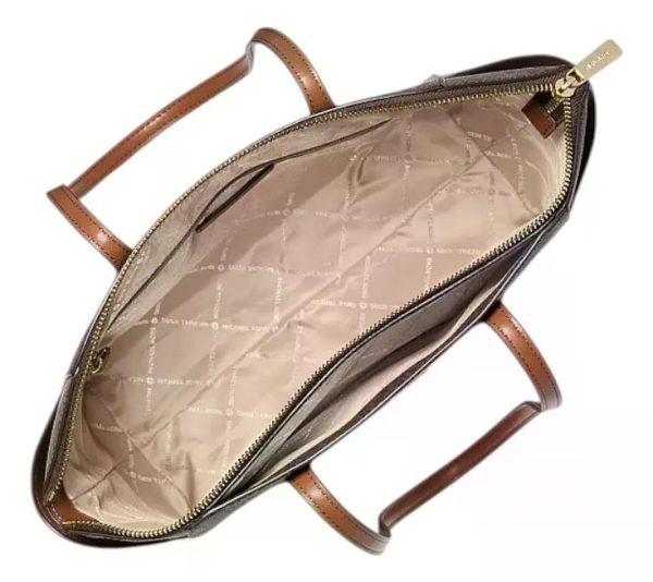 Cartera Tote Michael Kors Modelo Marilyn Mujer Original Brown Monograma Dorado
