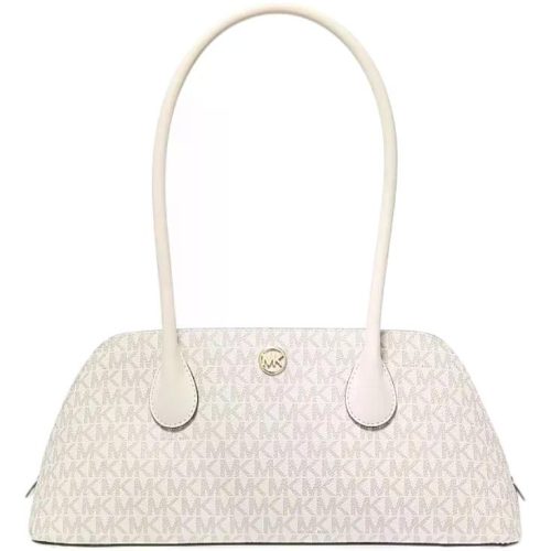 Cartera Michael Kors Modelo Petra Mujer Original Vainilla Monograma Dorados