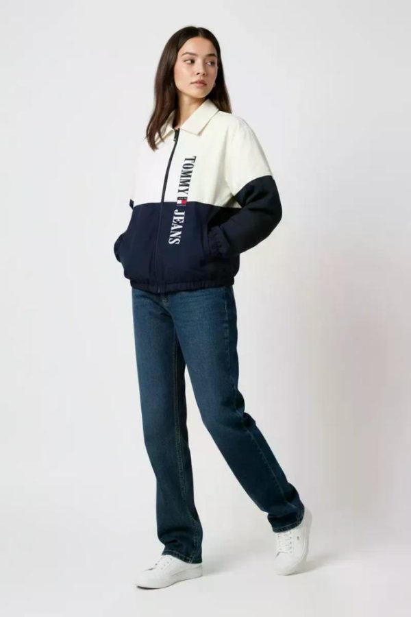 Chaqueta De Mujer Oversize Tommy Hilfiger Original Blanco Xs