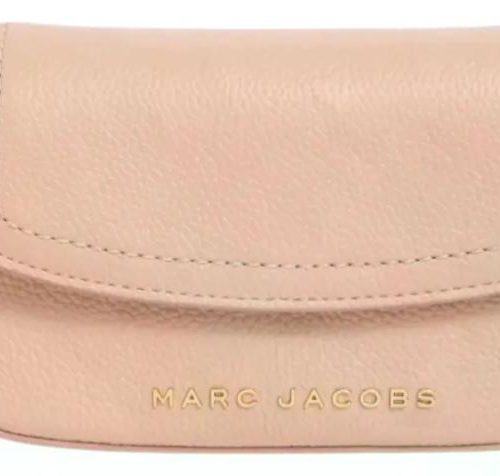 Cartera Crossbody De Cuero Marc Jacobs Rosa Lisa Dorados