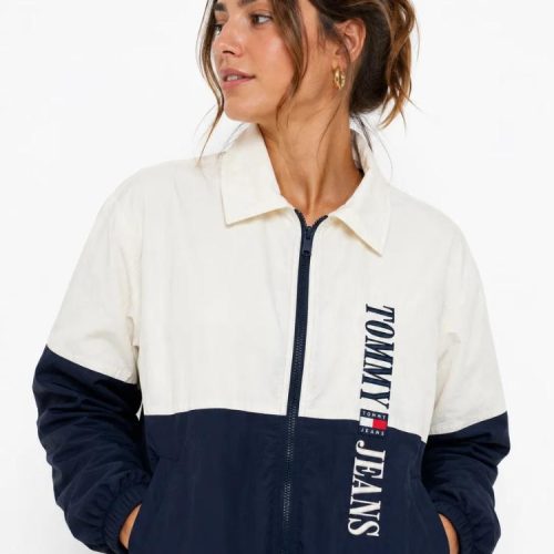 Chaqueta De Mujer Oversize Tommy Hilfiger Original Blanco Xs