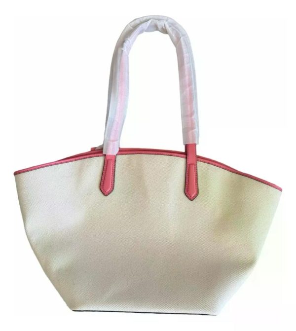 Cartera Tote Crema Michael Kors Crema Lisa Dorados